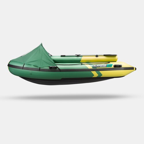 Надувная лодка GLADIATOR E380X PRO зелено-оливковый