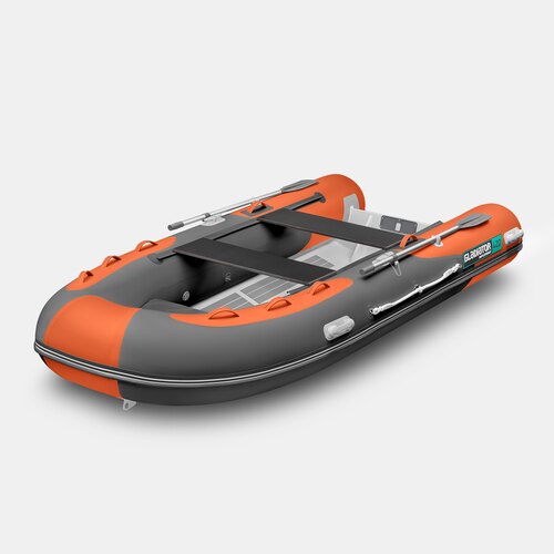 Надувная лодка RIB GLADIATOR AL 420 оранжево-темносерый (СПб)