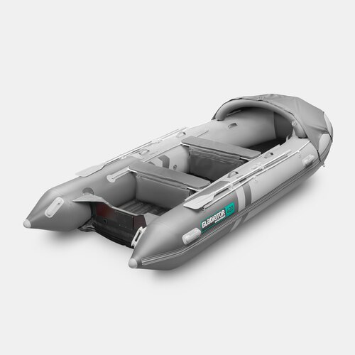 Надувная лодка GLADIATOR E420PRO светло-темносерый