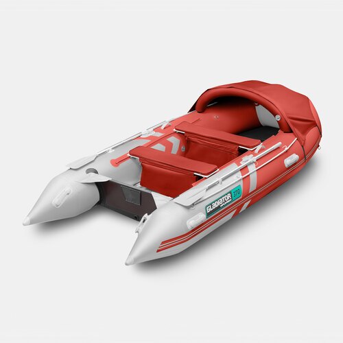Надувная лодка GLADIATOR C370AL красно-белый