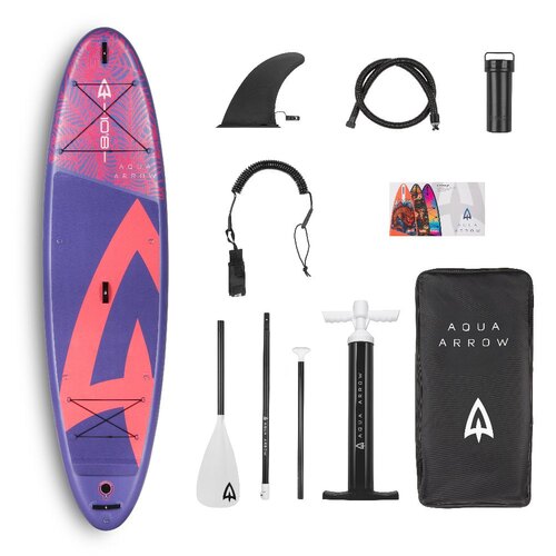 SUP доска надувная Aqua Arrow 10.8 ART Purple Leaf, новинка 2026