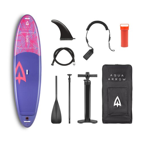 SUP доска надувная Aqua Arrow 10.8 ART Purple Leaf